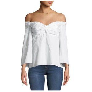A.L.C. Auster Cotton Off The Shoulder Blouse / Size 6 / White